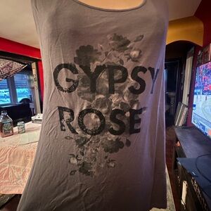Haute Hippie Gray Graphic 'Gypsy Rose' Tank